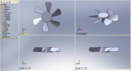 谁能用SW画风机叶片
